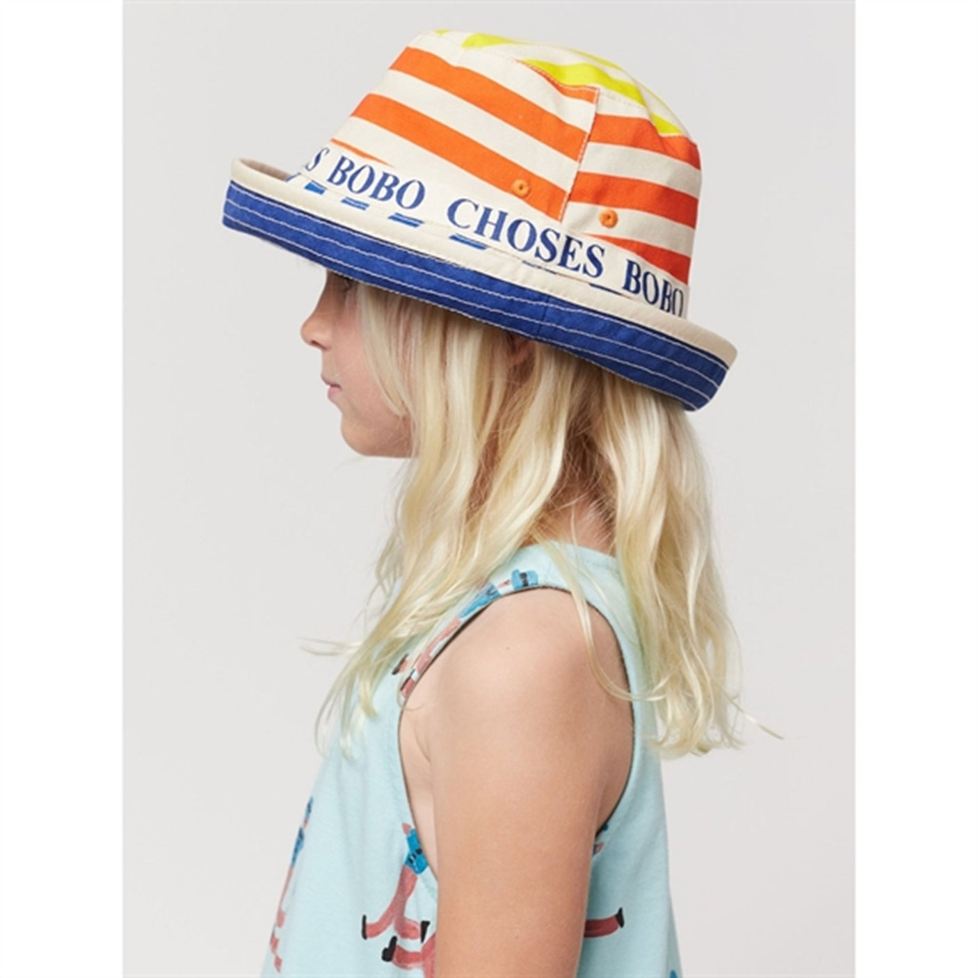 Bobo Choses Multicolor Stripes Reversible Hat Multicolor