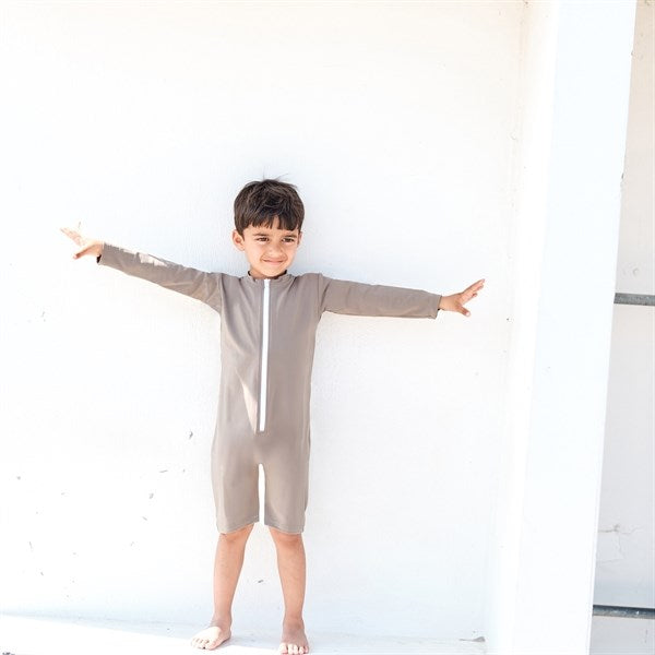 Petit Crabe Taupe Combi Bodysuit