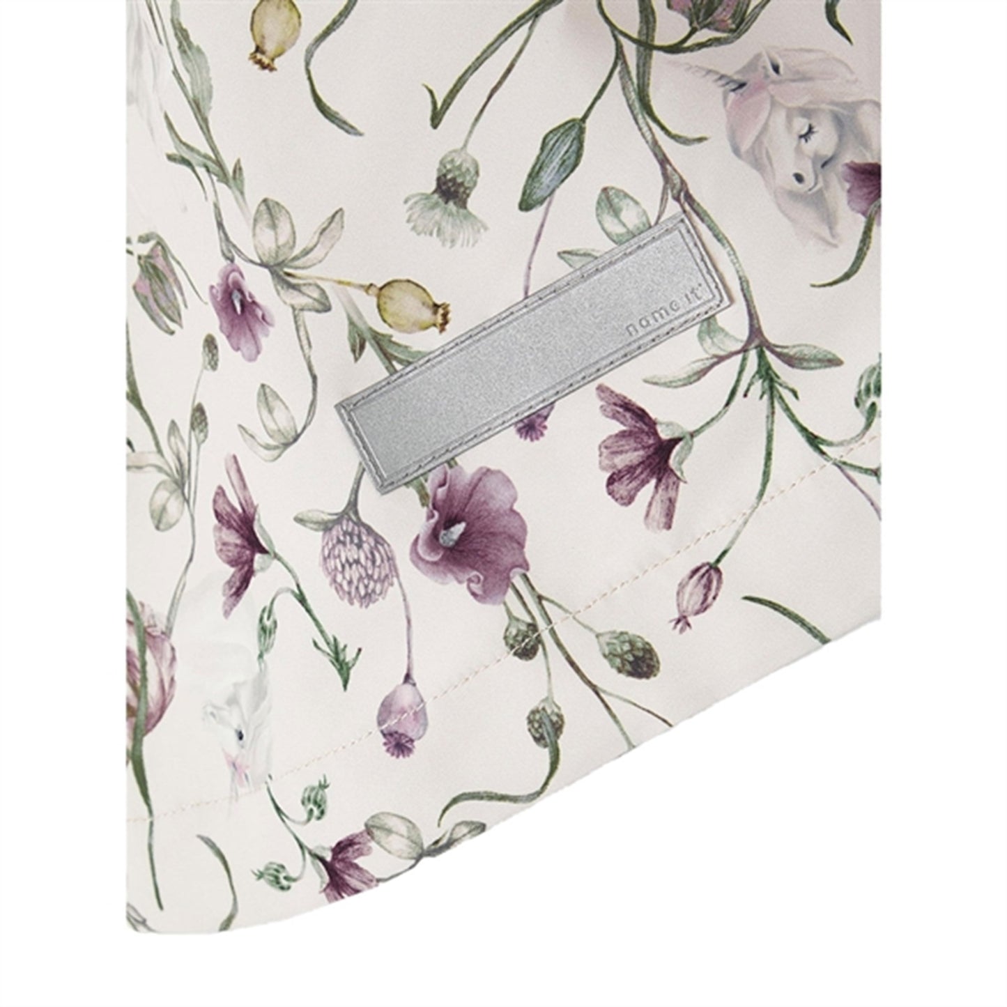 Name it Crystal Gray Maxi Jacket Flower Unicorn