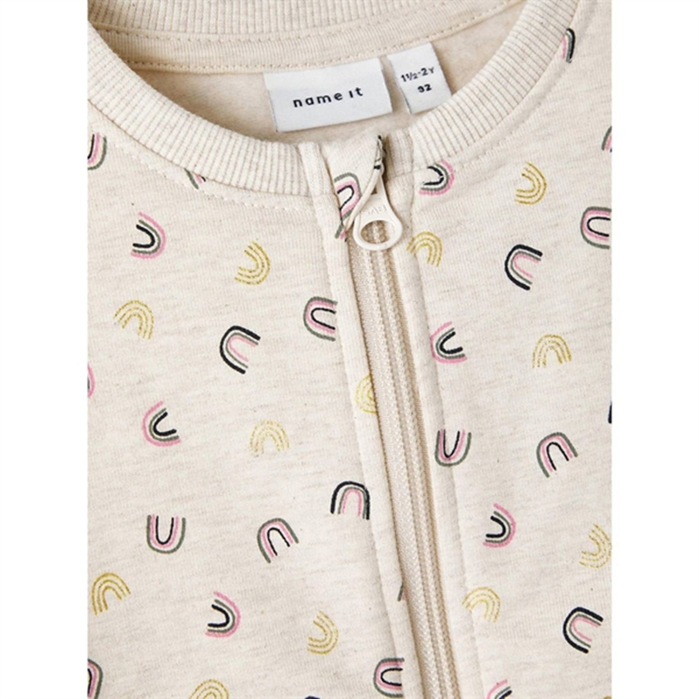 Name it Peyote Melange Tara Sweat Zipper Cardigan