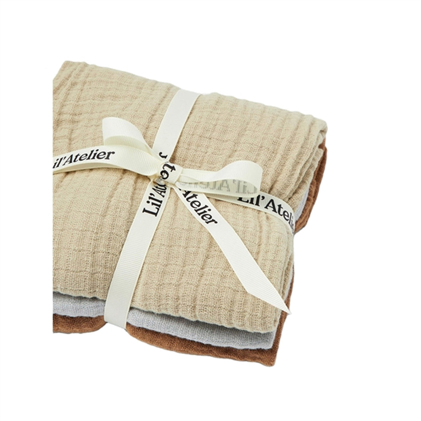 Lil'Atelier Harbor Mist Isley Muslin Cloths 3-pack