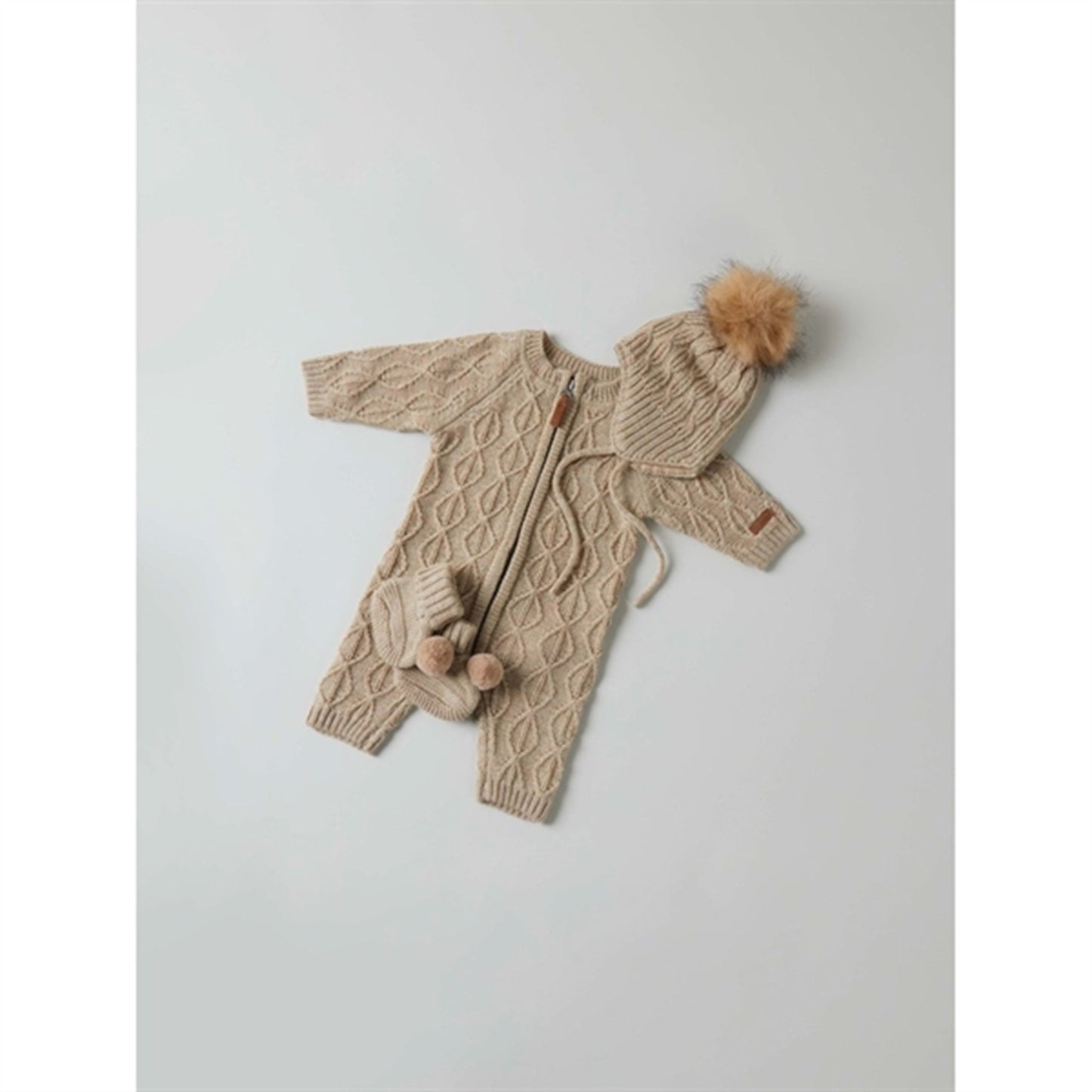 Name it White Pepper Wrilla Wool Knit Onesie