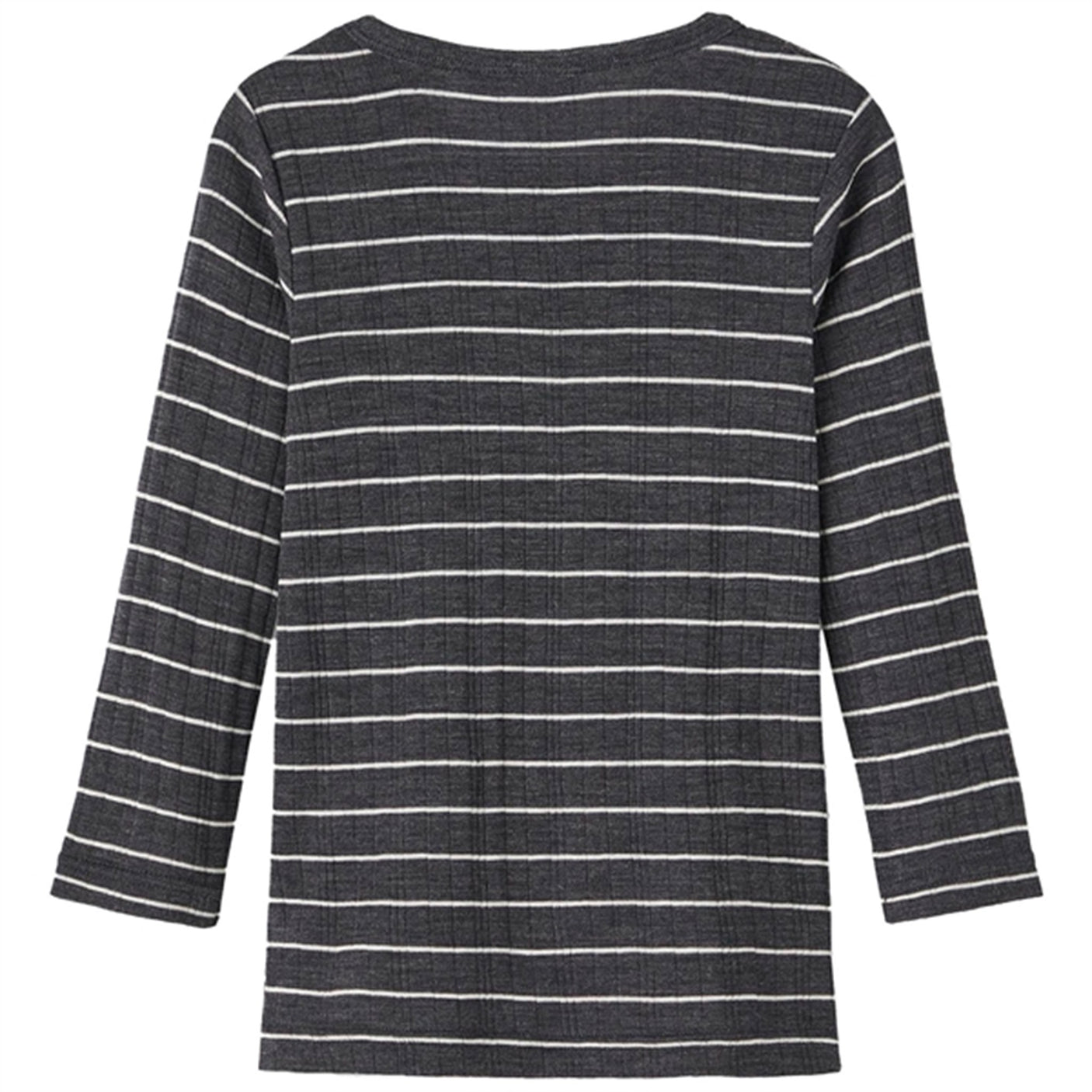 Name it Blue Graphite Stripes Wang Wool Needle Blouse Noos