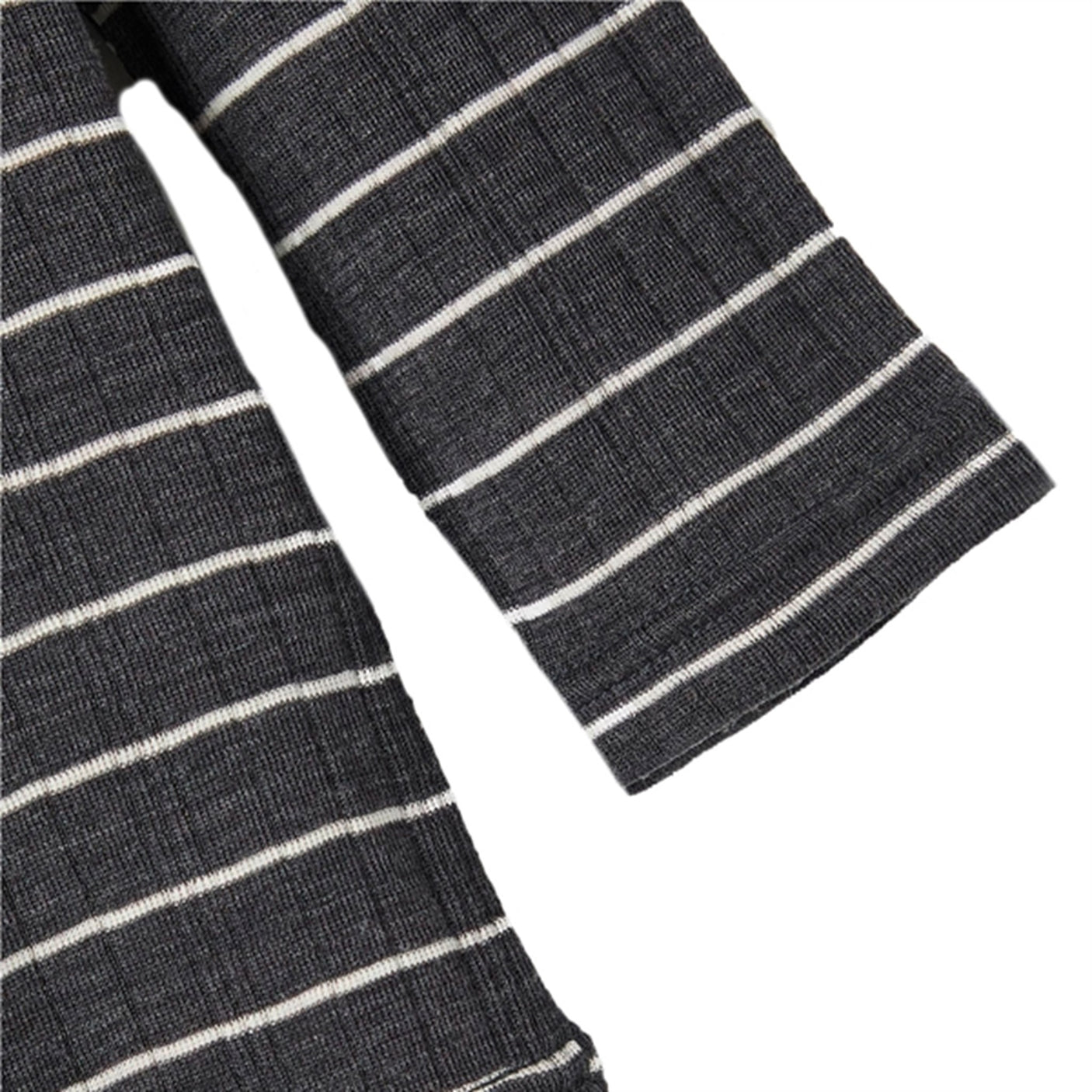 Name it Blue Graphite Stripes Wang Wool Needle Blouse Noos