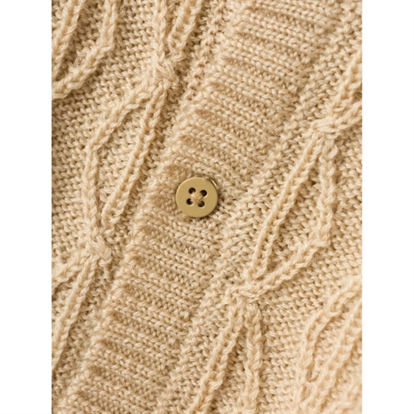 Name it White Pepper Wrilla Wool Knit Cardigan