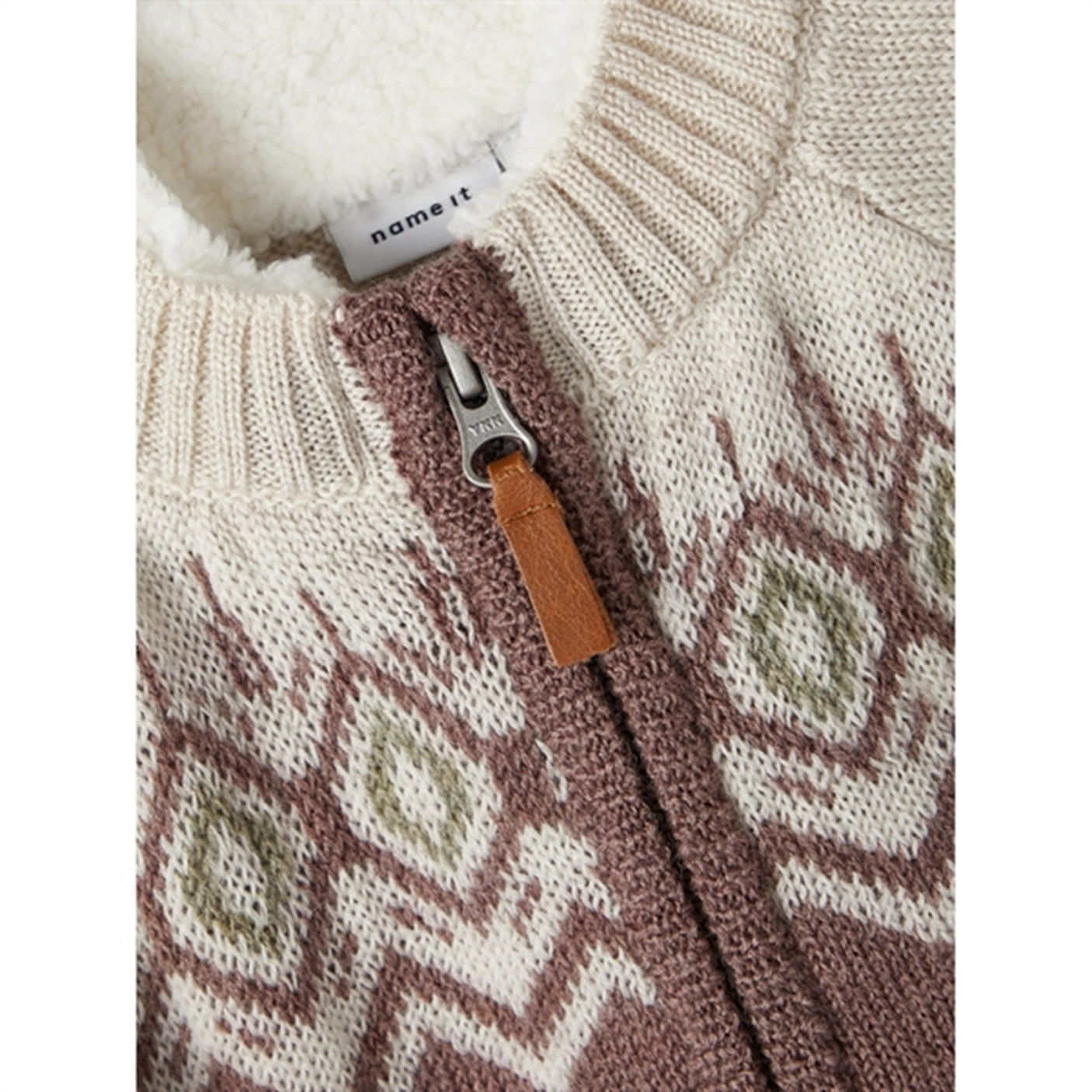 Name it Peppercorn Wriss Wool Knit Cardigan