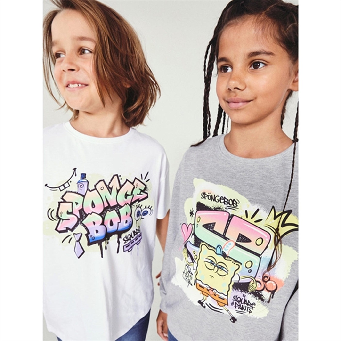 Name it Grey Melange Fyr Spongebob Sweatshirt