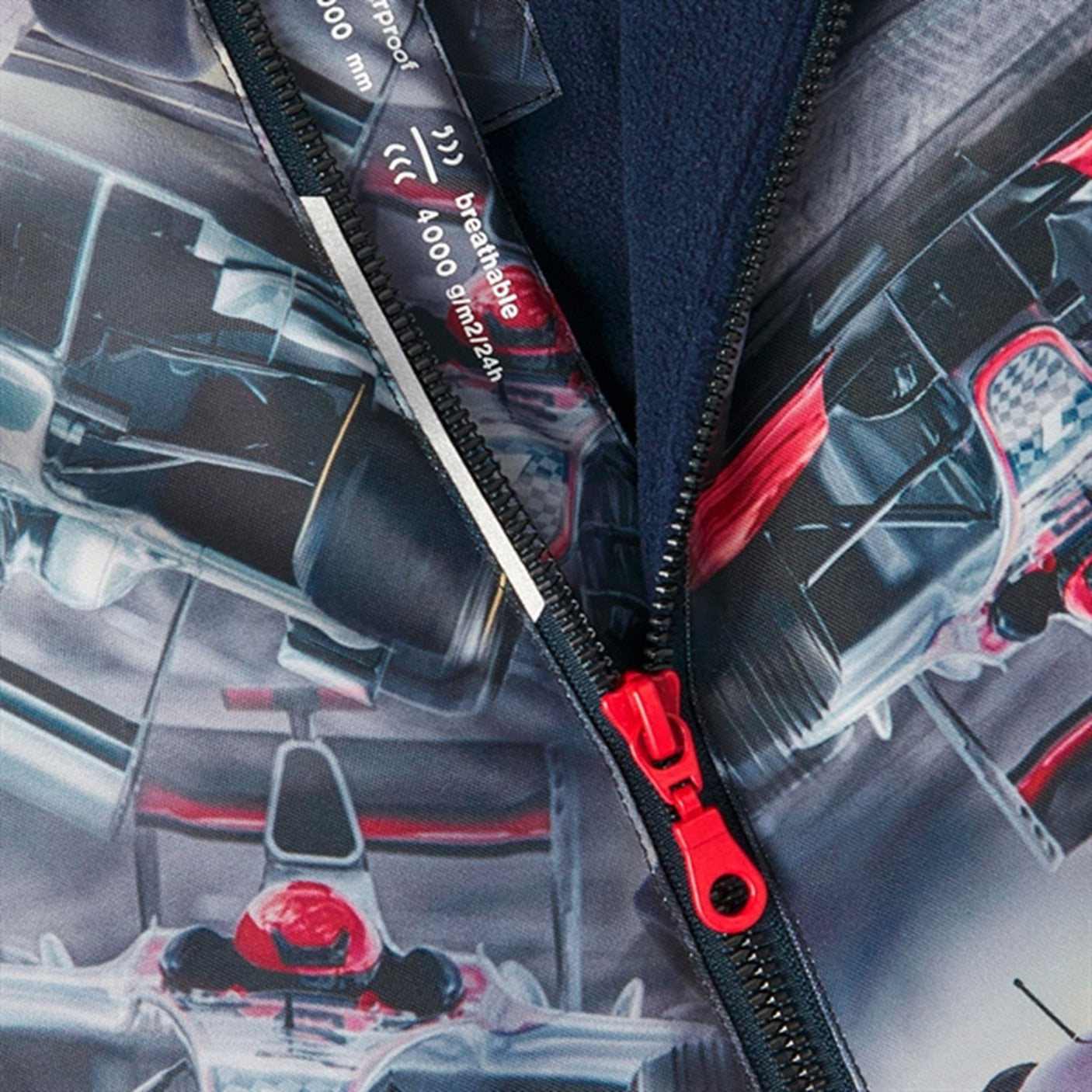 Name it Dark Sapphire Snow Snowsuit Race Car