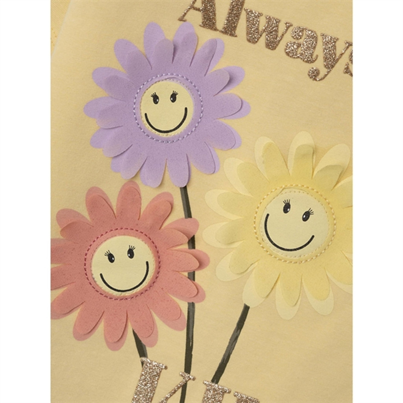 Name it Double Cream Farna Happy T-Shirt