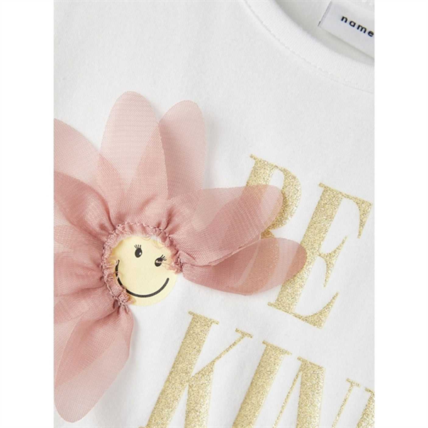 Name it Bright White Farra Happy Dress