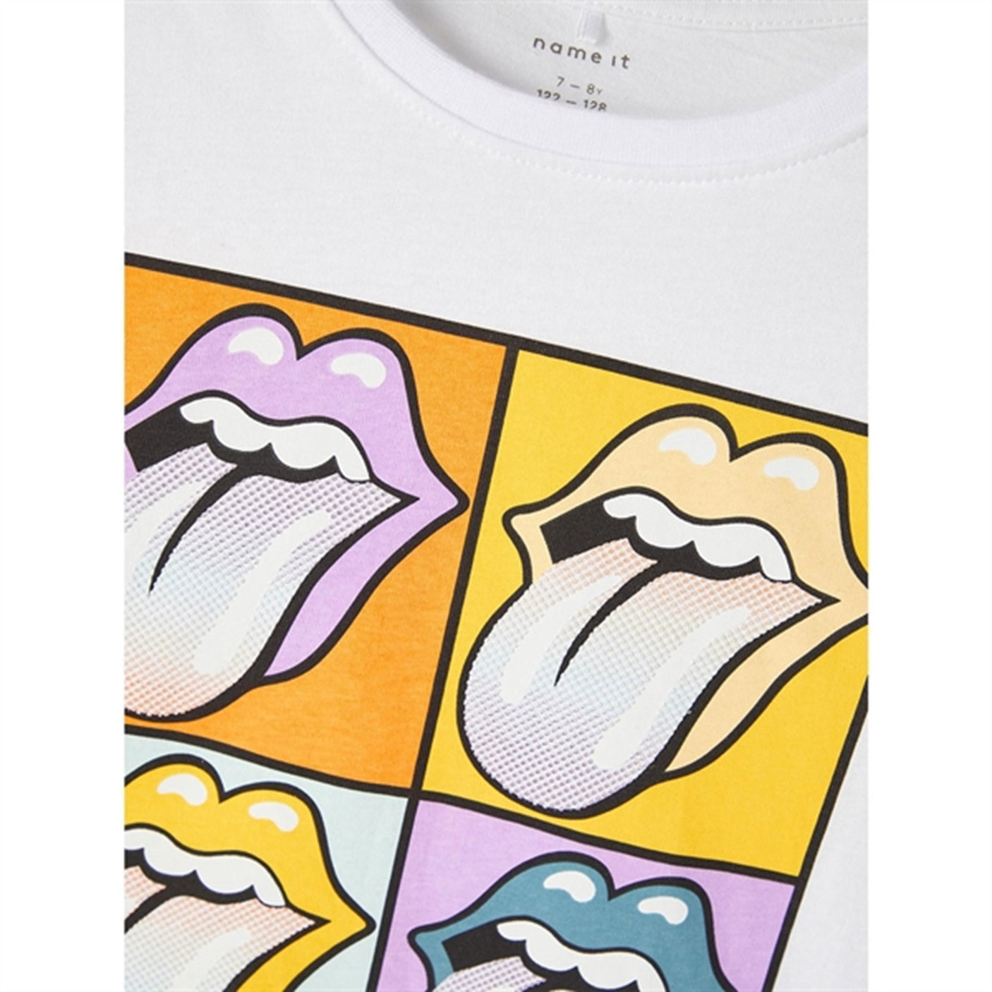 Name it Bright White Mus Rolling Stones T-Shirt