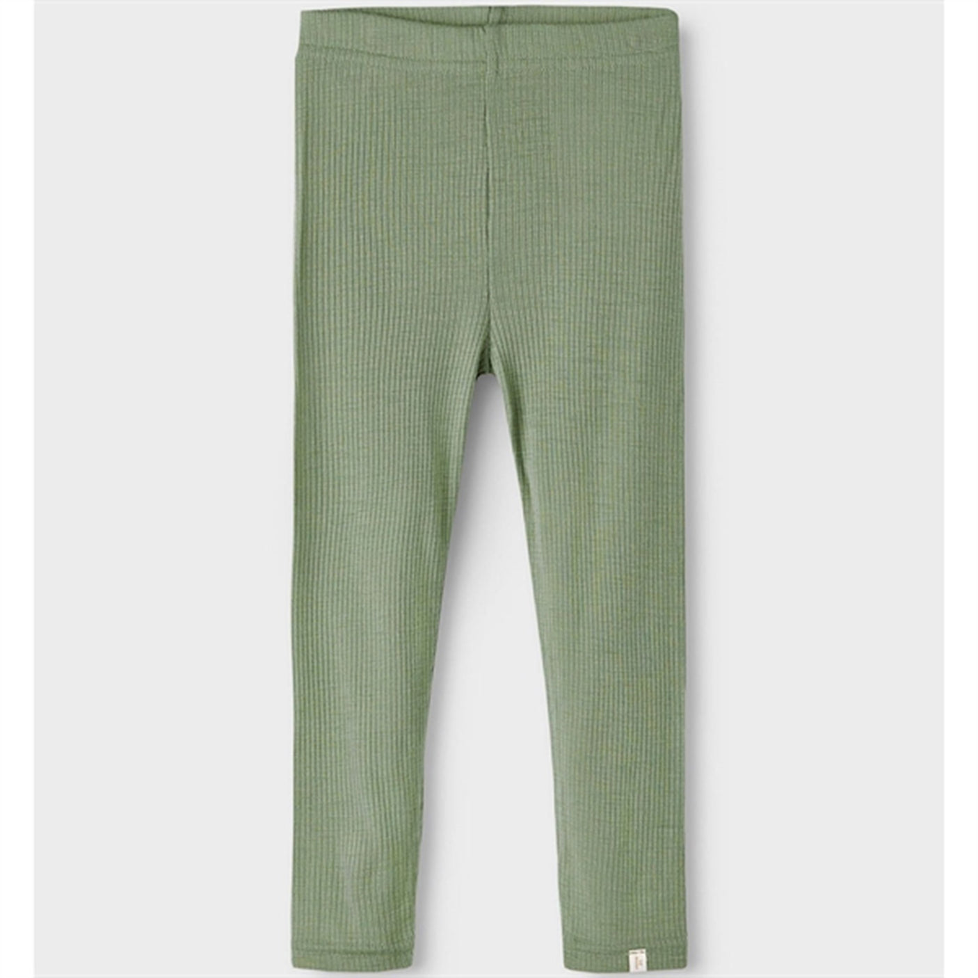 Lil'Atelier Oil Green Fable Slim Wool Leggings