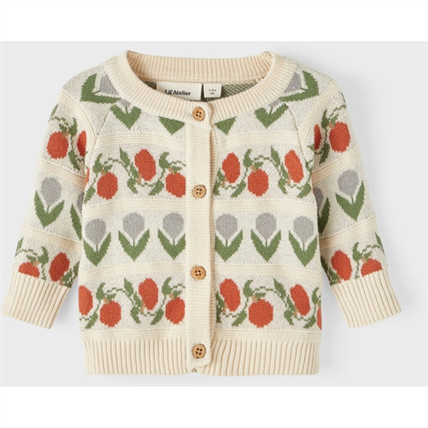 Lil'Atelier Whitecap Gray Lamai Knit Cardigan