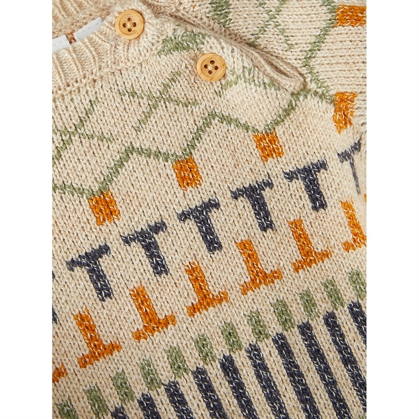 Name it Peyote Melange Ofolle Knit Blouse