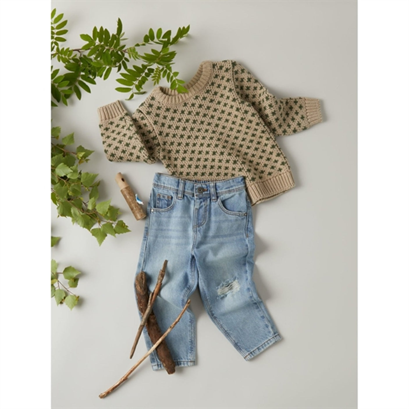 Name it Oxford Tan Monis Knit Blouse