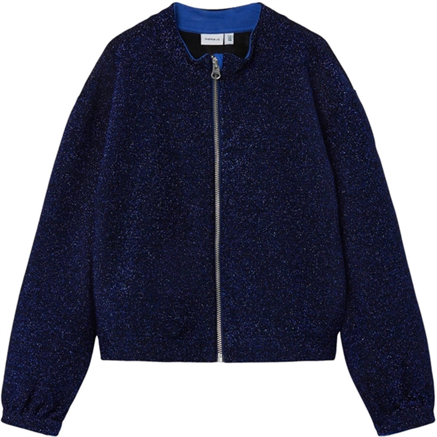 Name it Dazzling Blue Naglitter Heavy Jersey Bomber Jacket