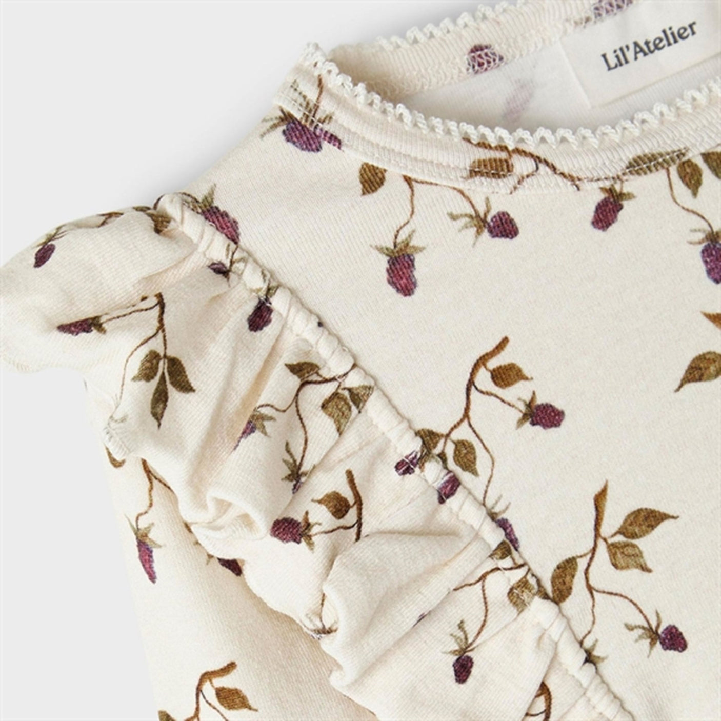 Lil'Atelier Turtledove/Berry Gaya Slim Blouse