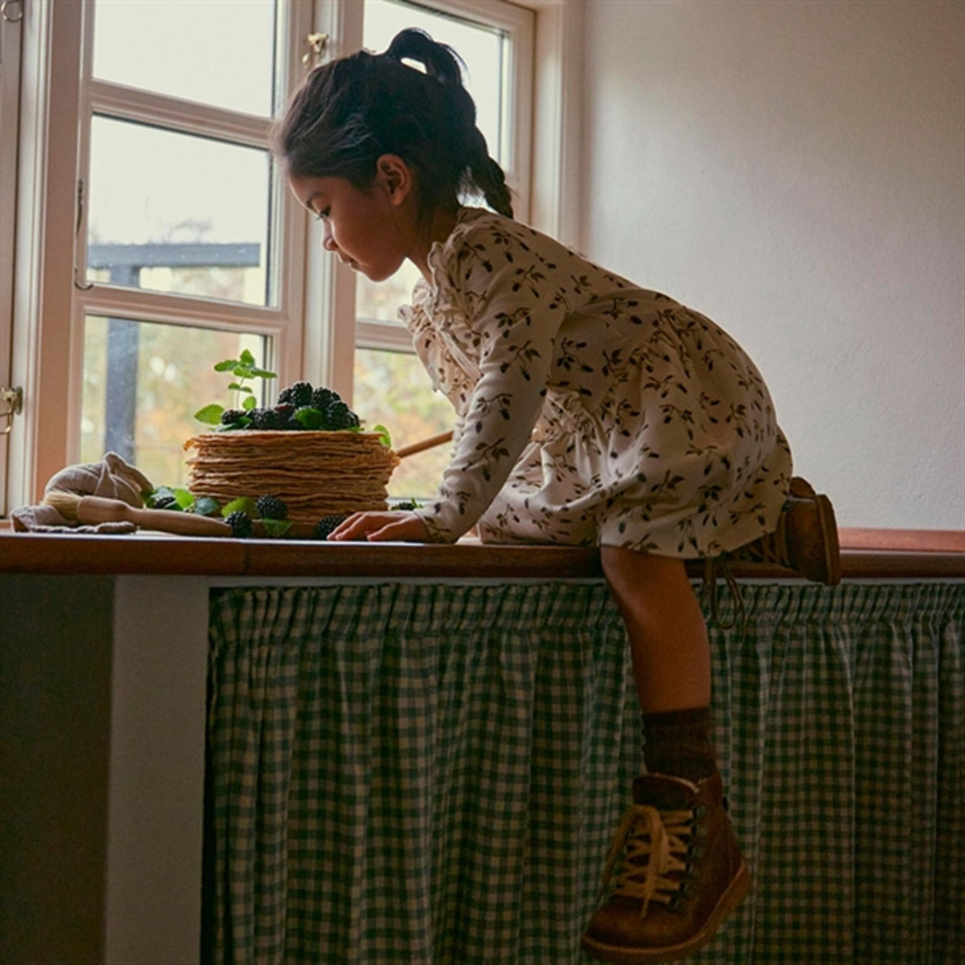 Lil'Atelier Turtledove/Berry Gaya Dress