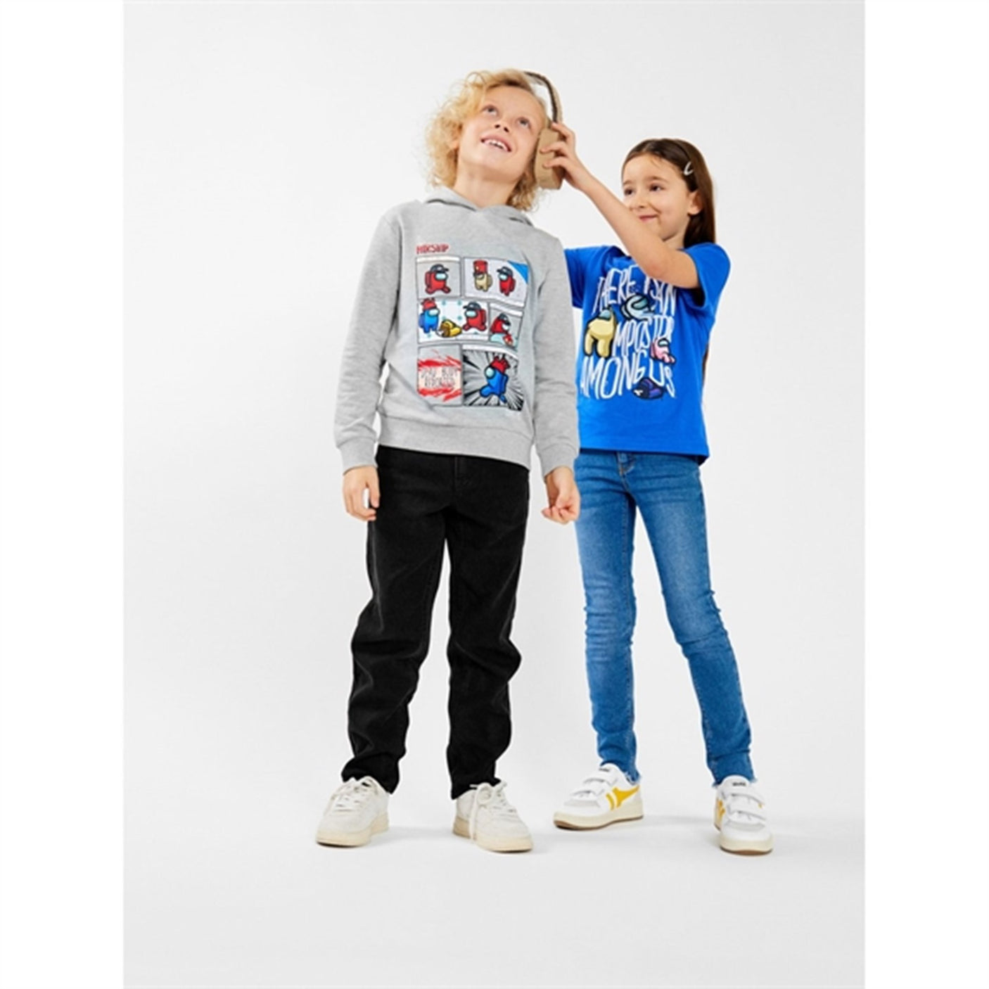 Name it Grey Melange Alim Among Us Sweatshirt