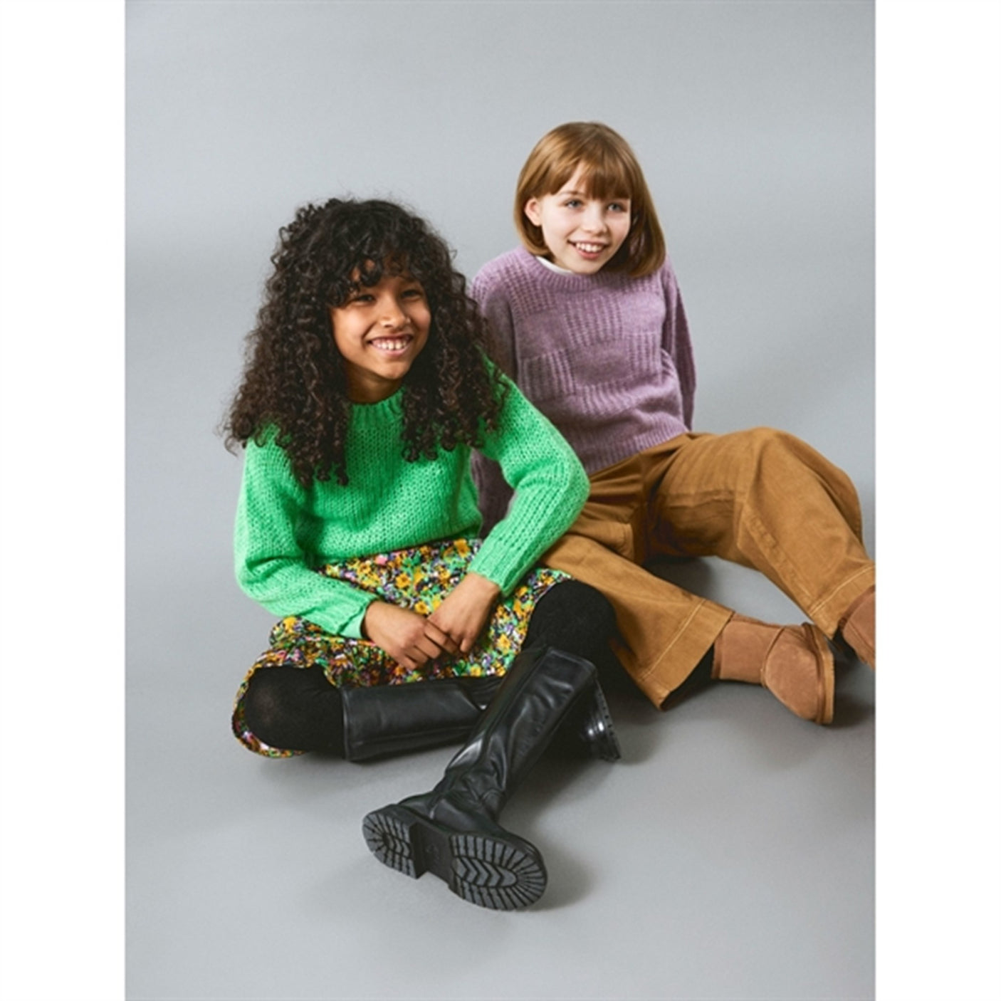 Name it Bone Brown Bella Wide Twill Pants