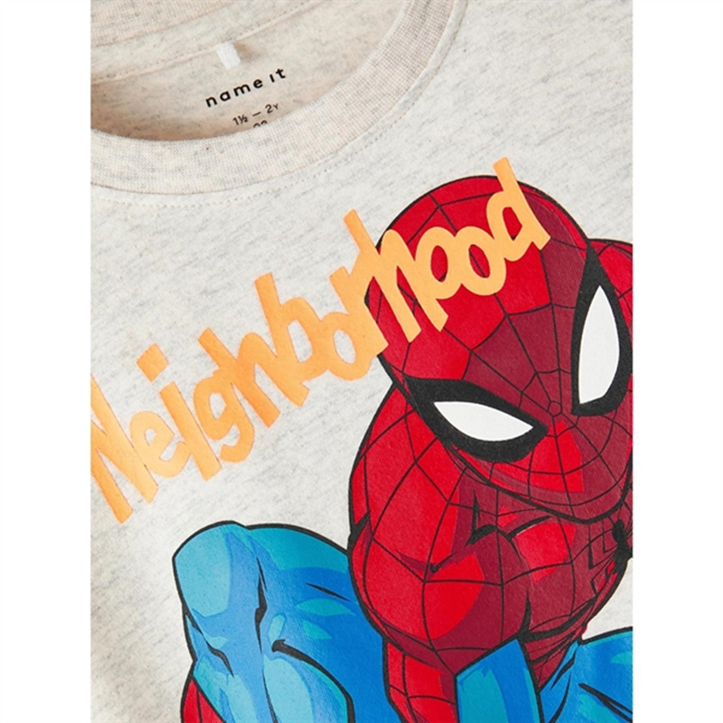 Name it Light Grey Melange Malfi Spiderman T-Shirt