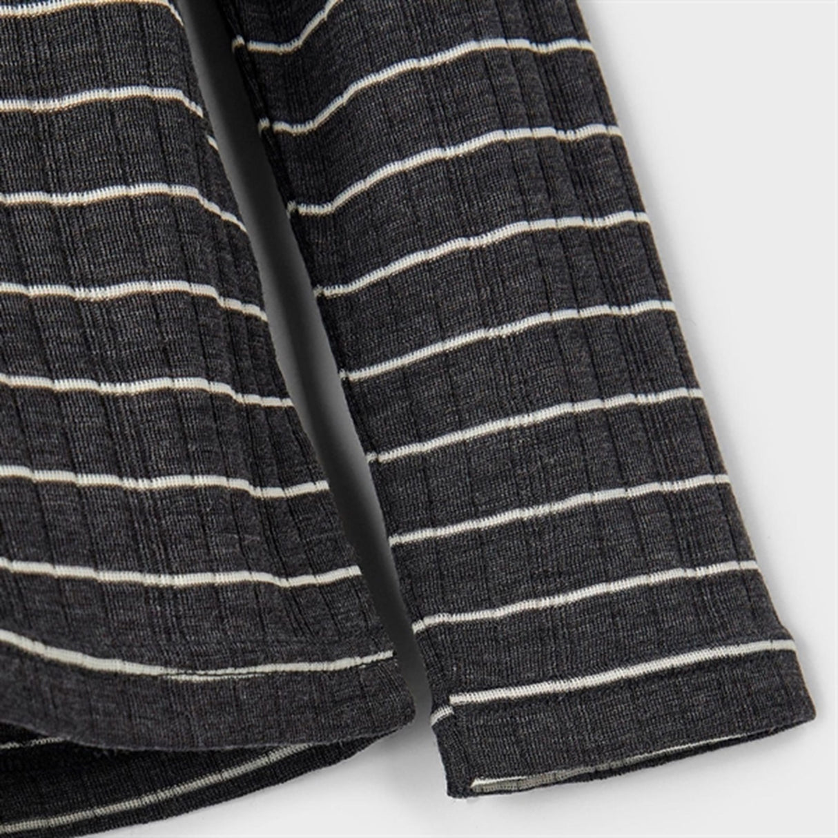 Name it Blue Graphite Stripes Wang Wool Needle Stripe Blouse