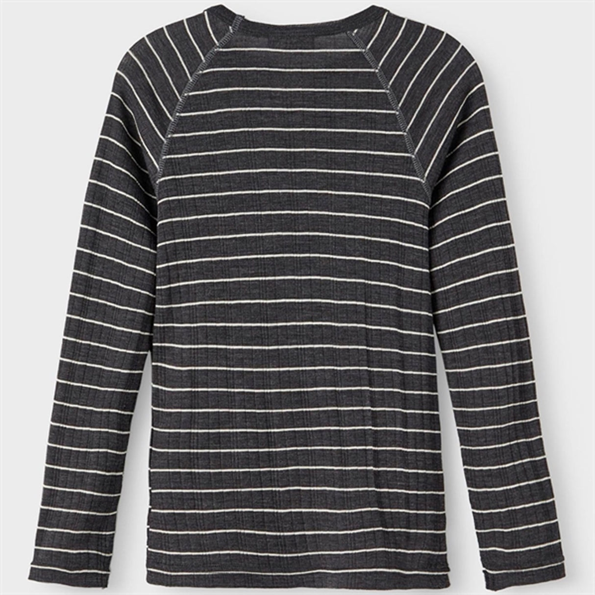 Name it Blue Graphite Stripes Wang Wool Needle Stripe Blouse