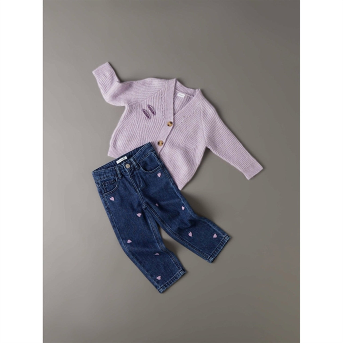 Name it Lavender Mist Retulle Knit Cardigan