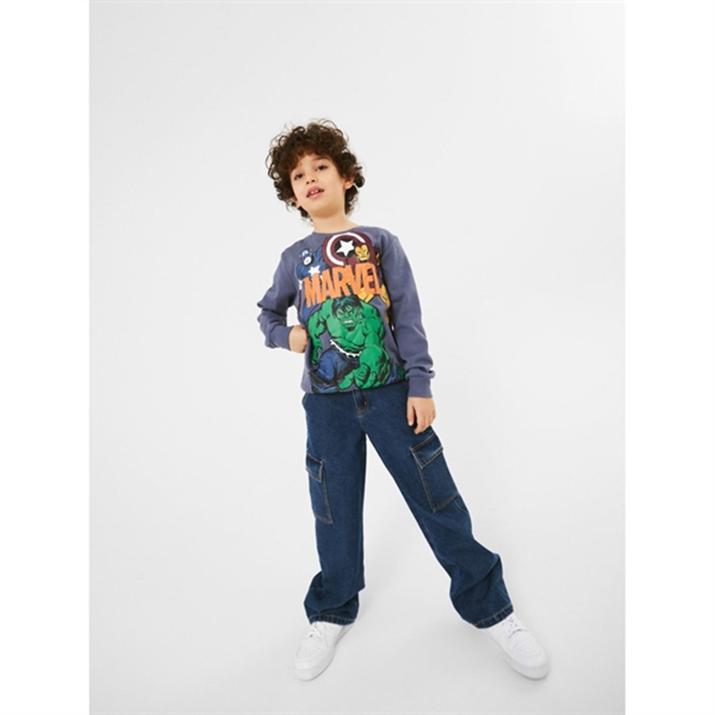 Name it Bijou Blue Norman Marvel Sweatshirt