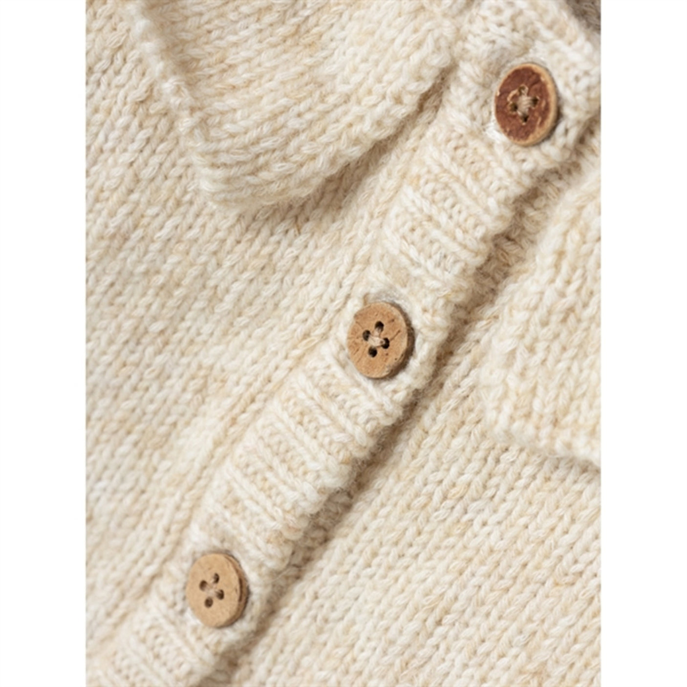 Lil'Atelier Wood Ash Melange Rila Strik Cardigan