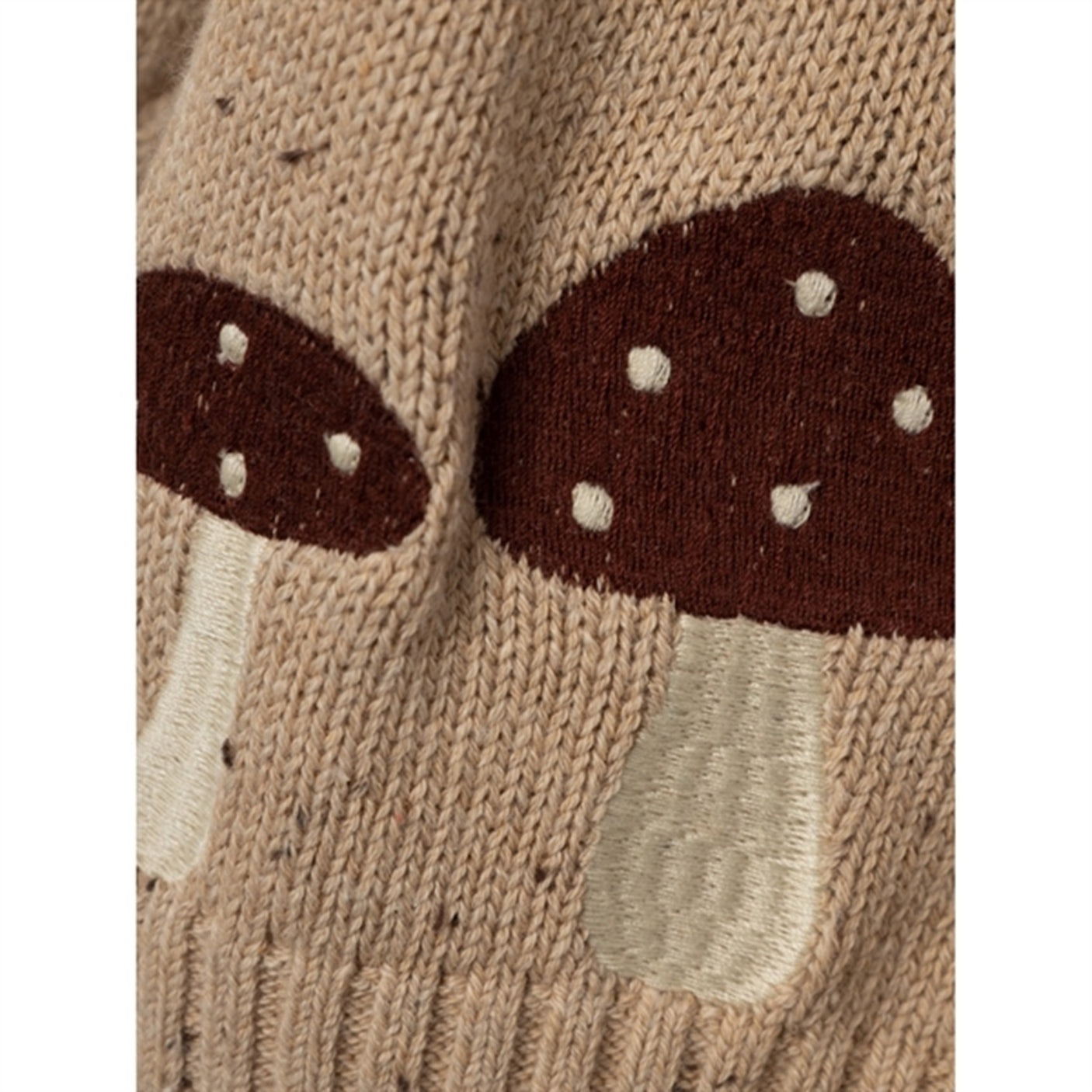 Lil'Atelier Warm Sand Melange Galto Knit Cardigan