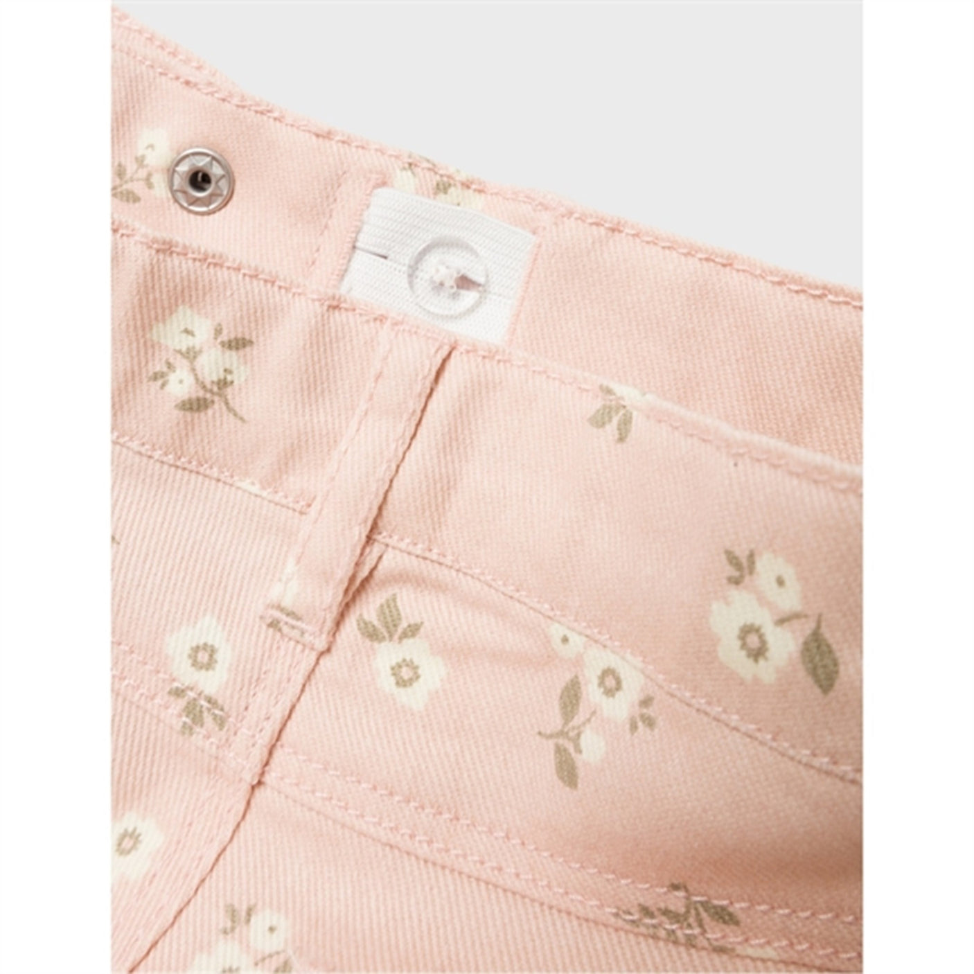 Name it Sepia Rose Floral Rose Straight Twill Pants