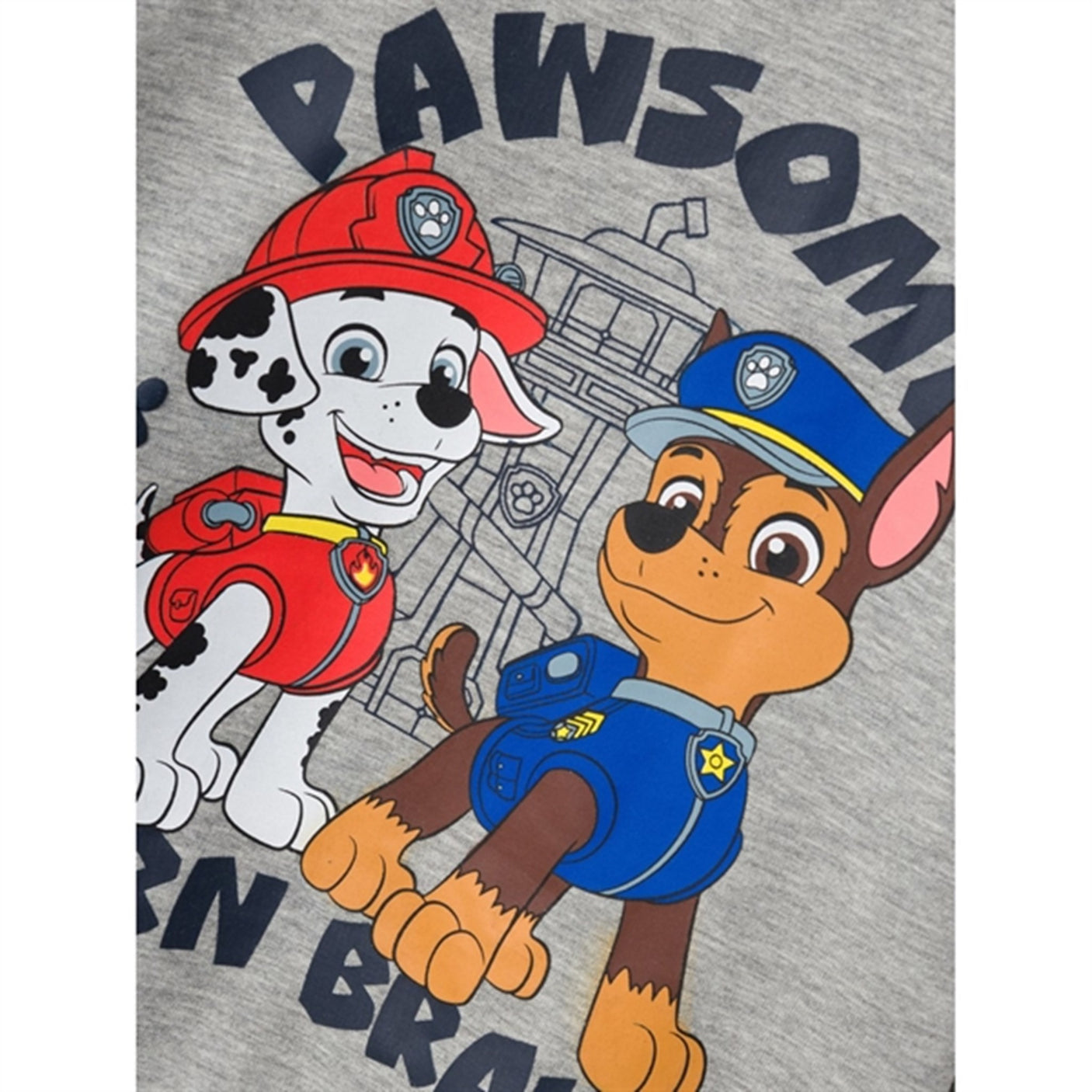 Name it Grey Melange Angus Paw Ptrol Sweatshirt