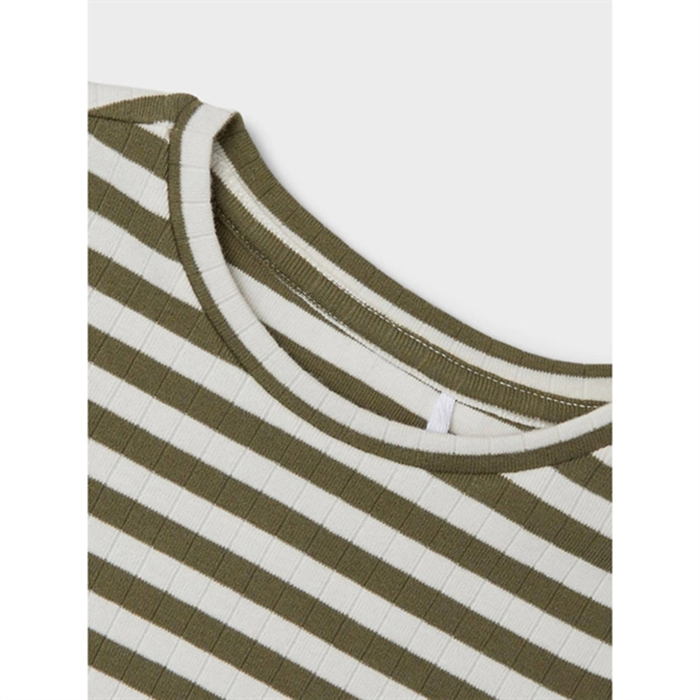Name it Deep Lichen Green Suraja Slim Blouse Stripe Noos