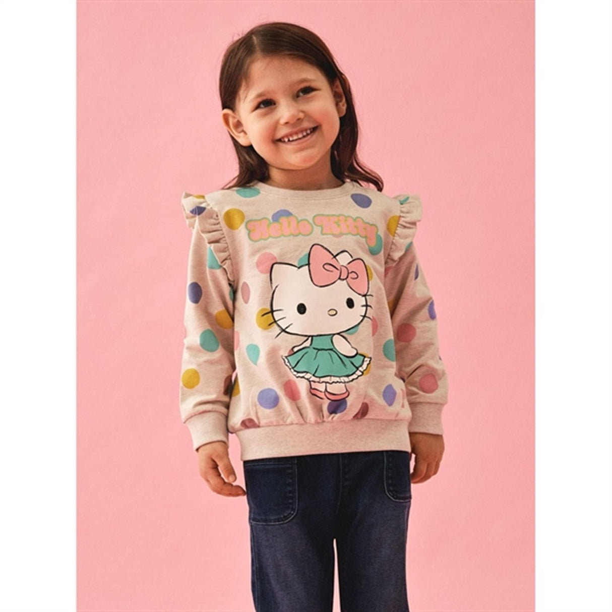 Name it Peyote Melange Jasa Hello Kitty Sweatshirt
