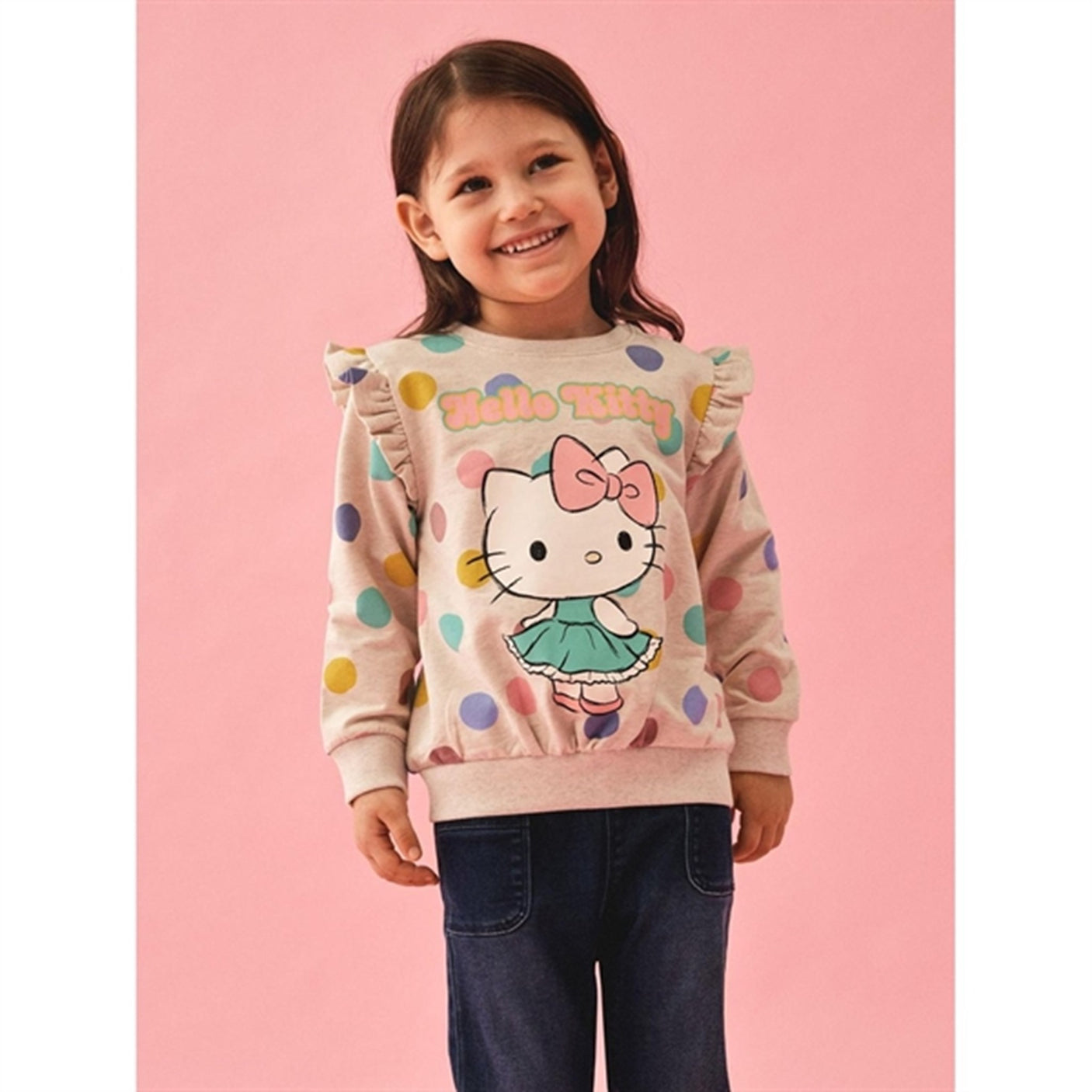 Name it Peyote Melange Jasa Hello Kitty Sweatshirt