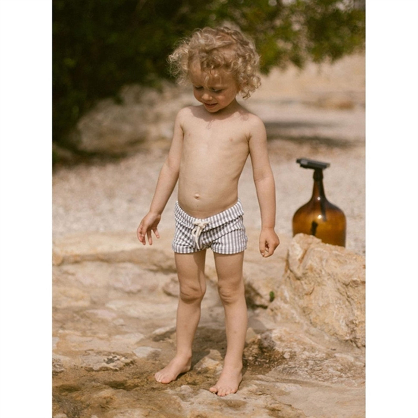 Lil'Atelier Silver Filigree Farrow Swim Pants