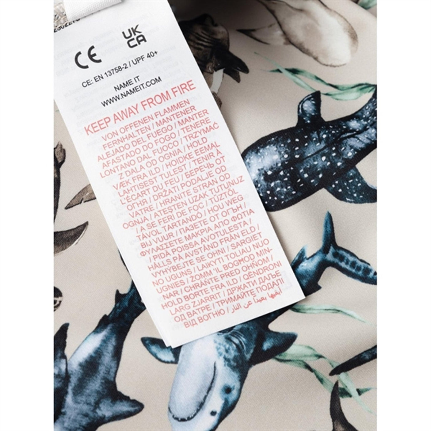 Name it Pure Cashmere Zilo 3/4 UV-onesie