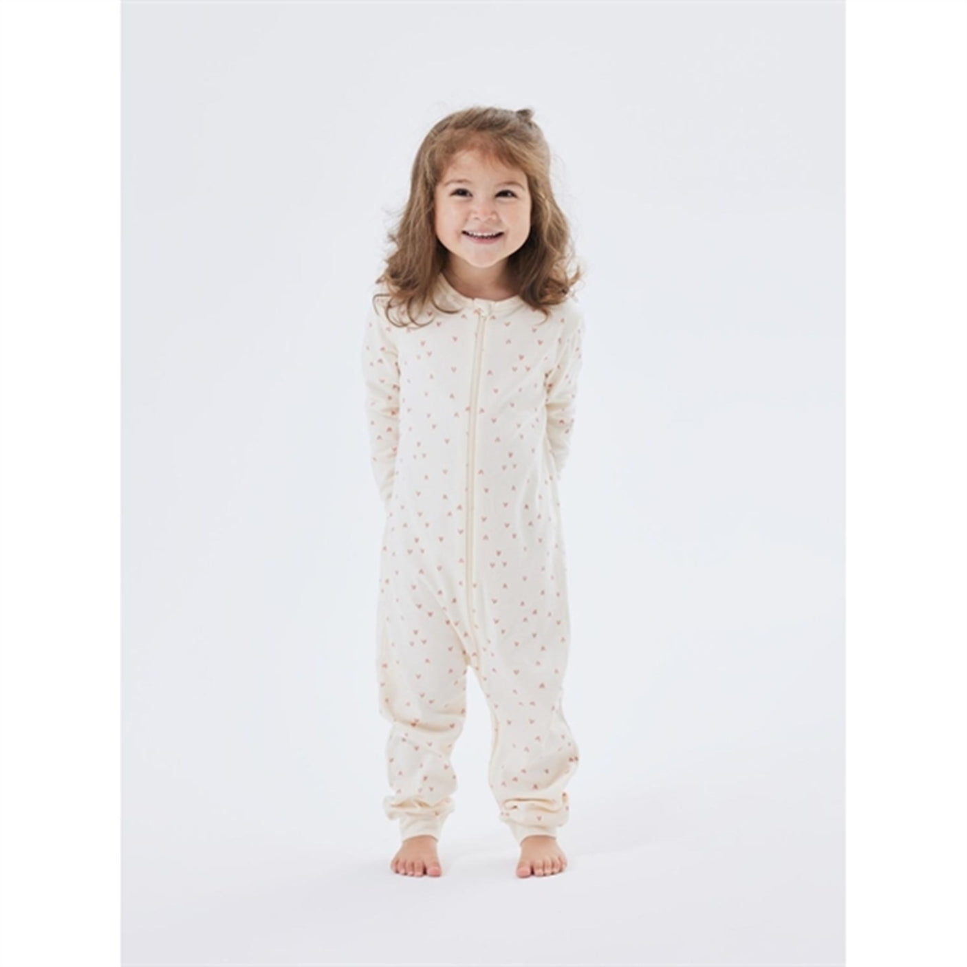 Name it Buttercream Hearts Nightsuit with Zipper Noos