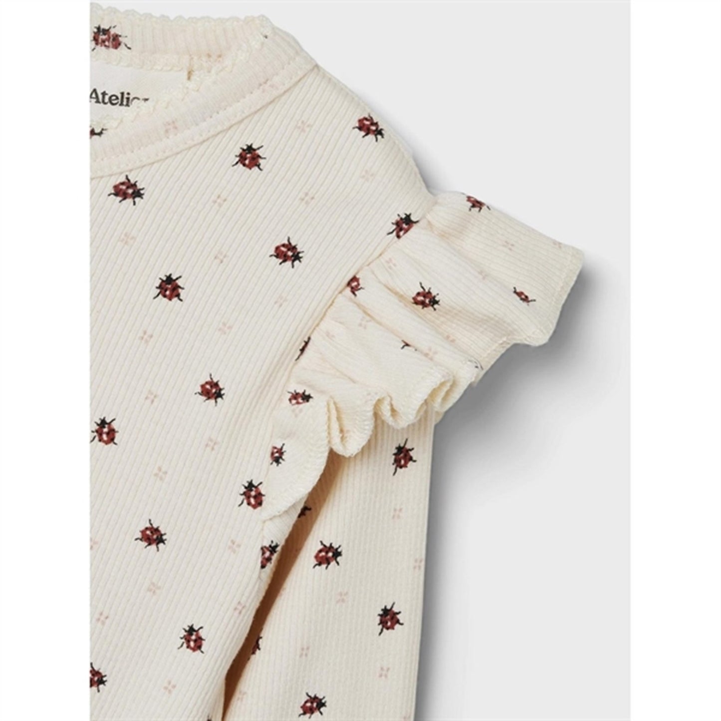 Lil'Atelier Whitecap Gray Ladybug Gago Dress