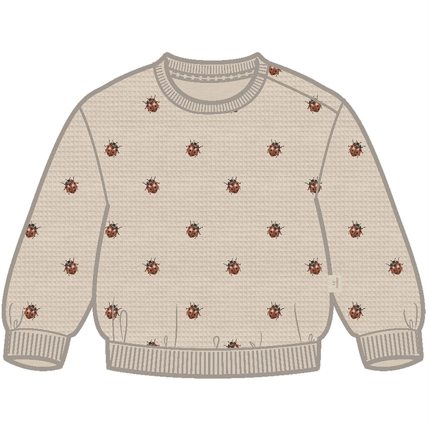 Lil'Atelier Whitecap Gray Ladybugs Ronja Sweatshirt