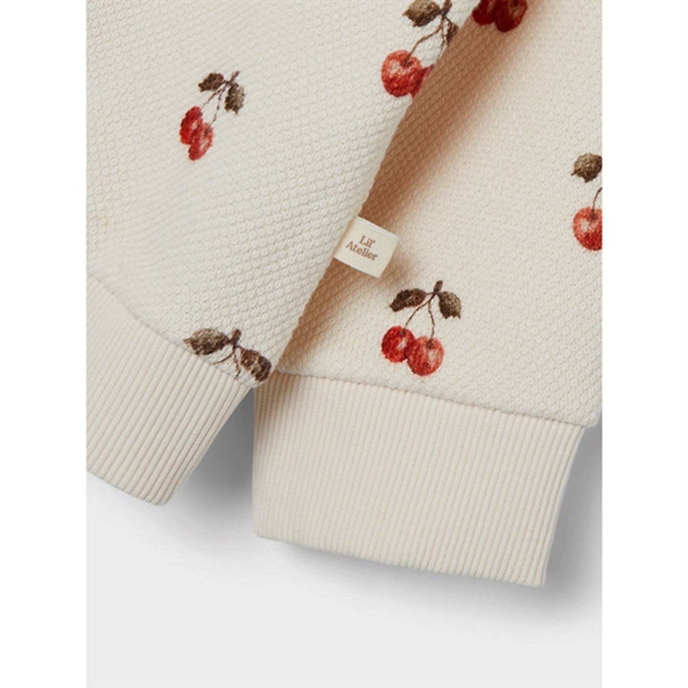 Lil'Atelier Whitecap Gray Cherries Ronja Sweatshirt