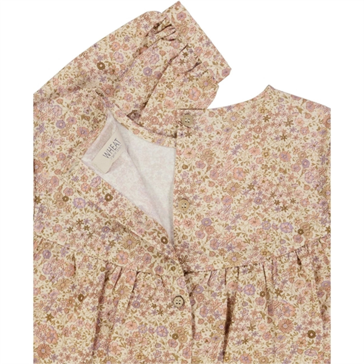 Wheat Clam Flowers Fenja Dress