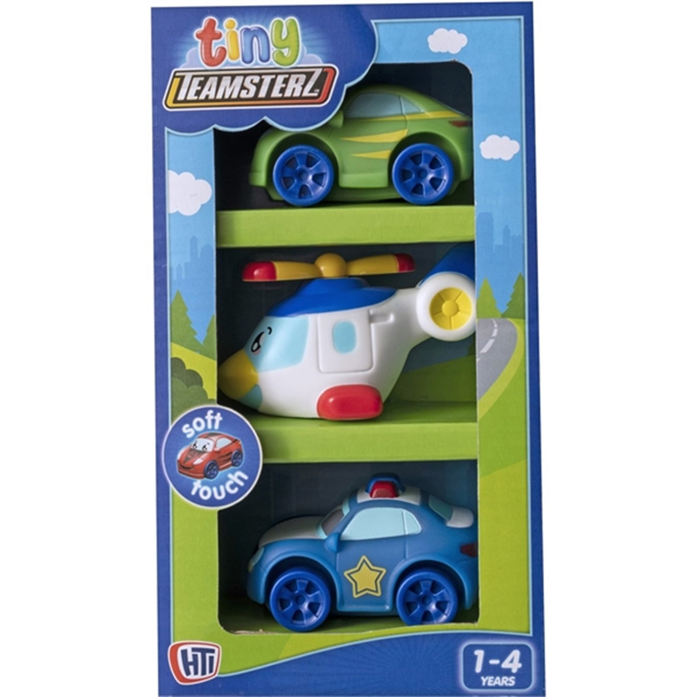 Tiny Teamsterz 3 PK - Car, Helicopter & Police Car