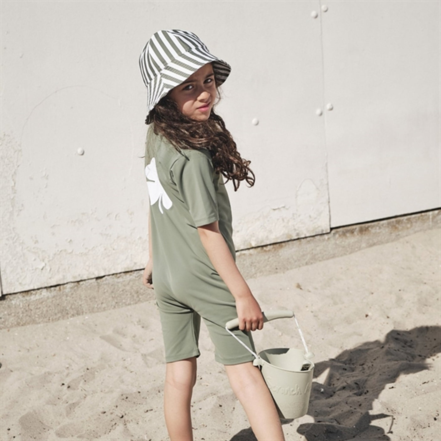 Petit Crabe Army Stripes Frey Sun Hat