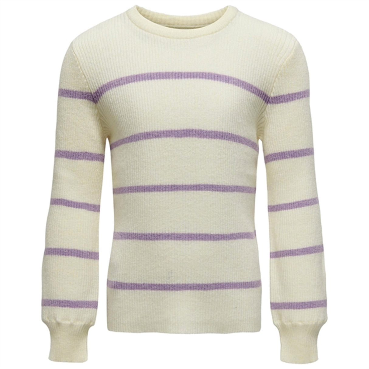 Kids ONLY Crocus Petal Narrow/Whitecap Gray Katia-Fia Strip O-Neck Knit