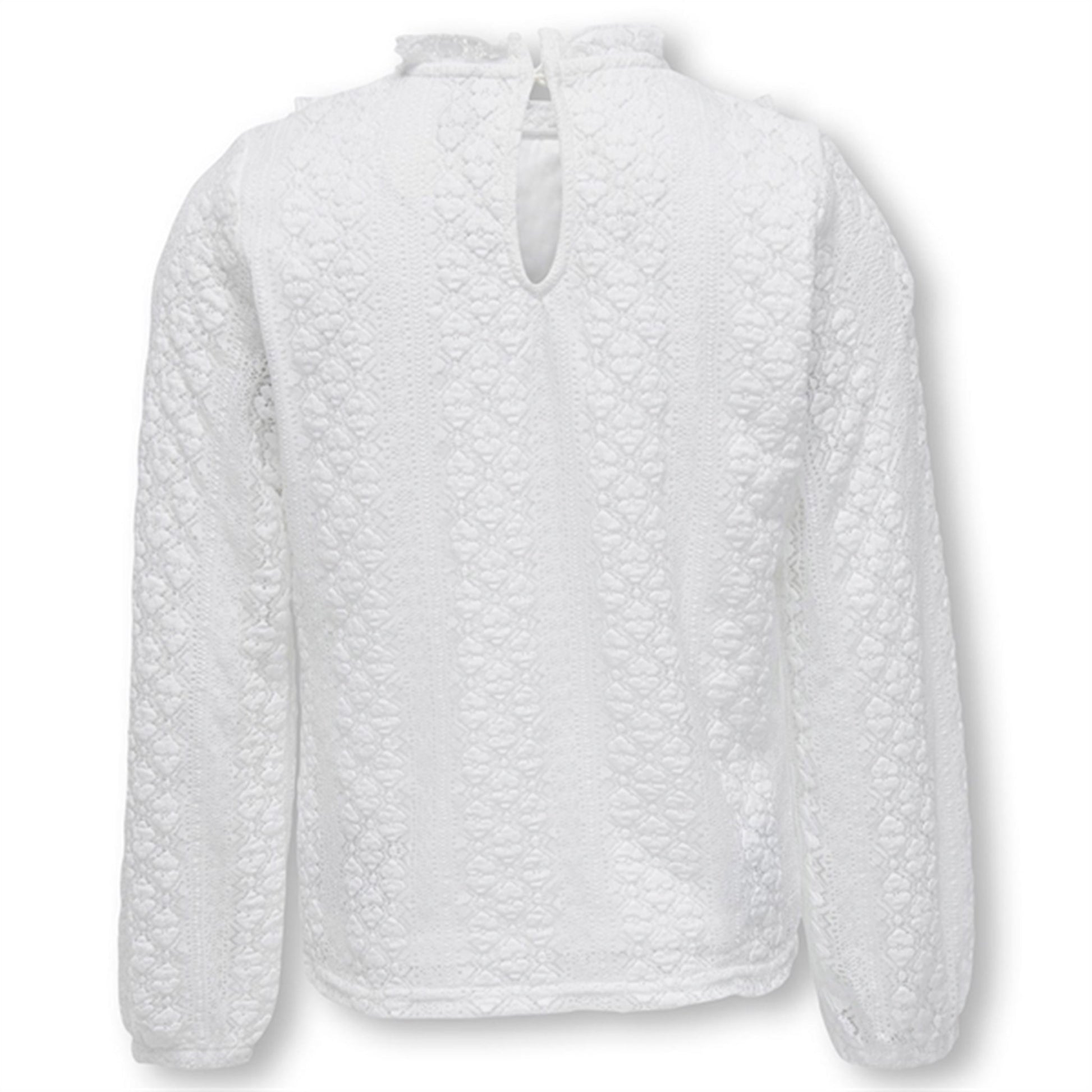 Kids ONLY Cloud Dancer Aya Frill Lace Blouse