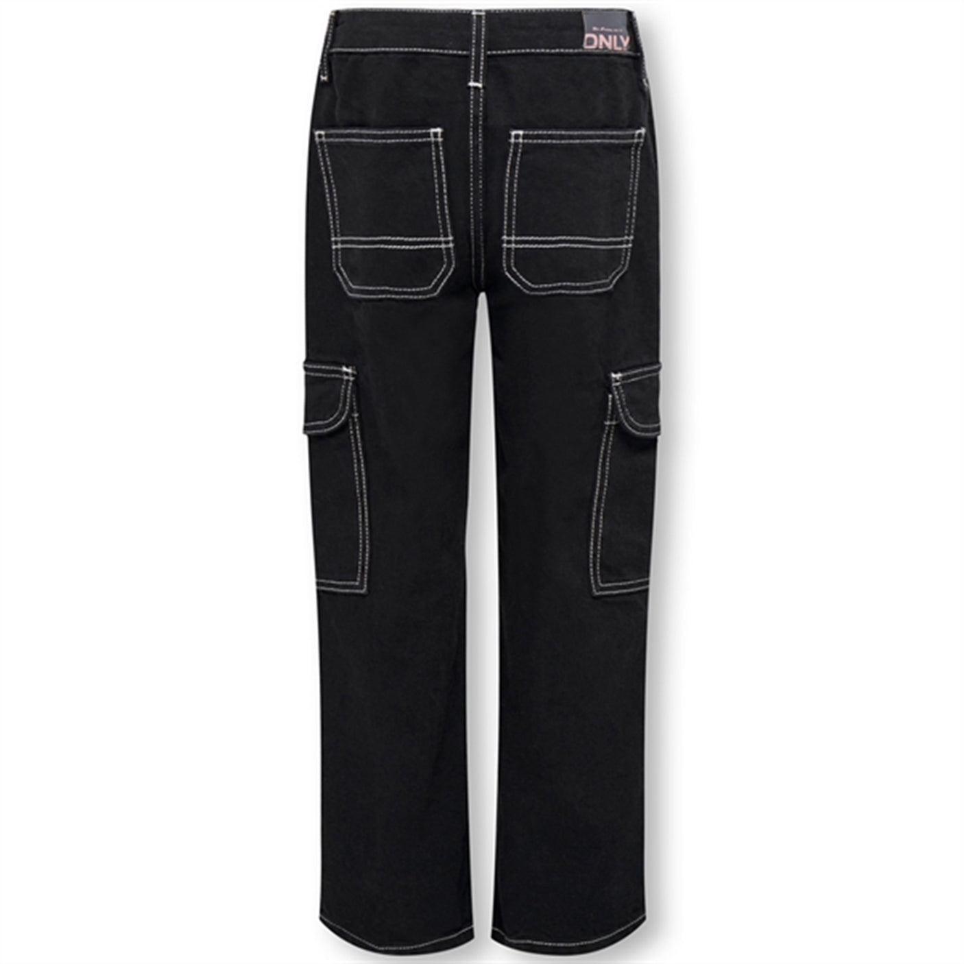 Kids ONLY Black Denim Daniella Straight Cargo Denim Jeans