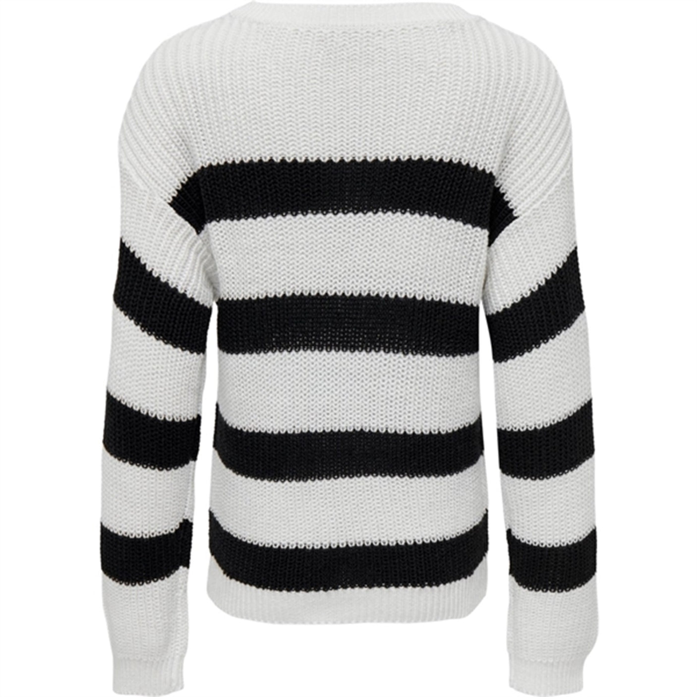 kids only Cloud Dancer Black Sif Striped Knit Blouse