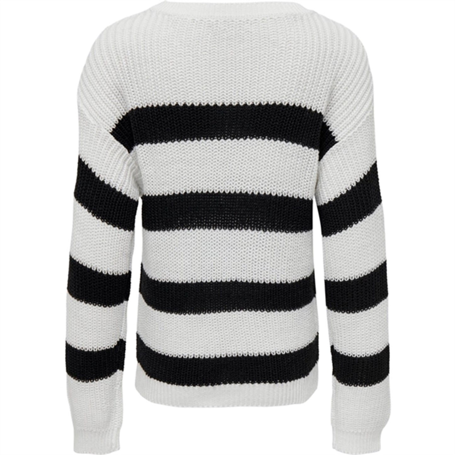 kids only Cloud Dancer Black Sif Striped Knit Blouse